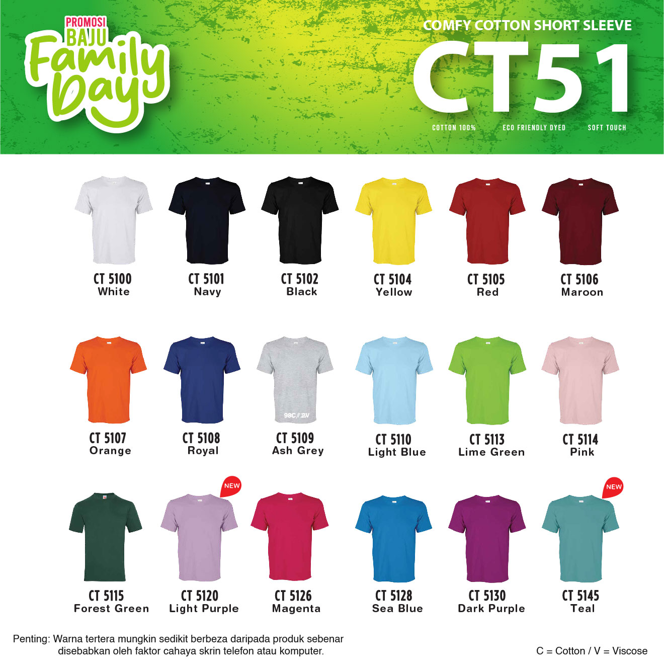 warna baju FAMILY DAY ct51